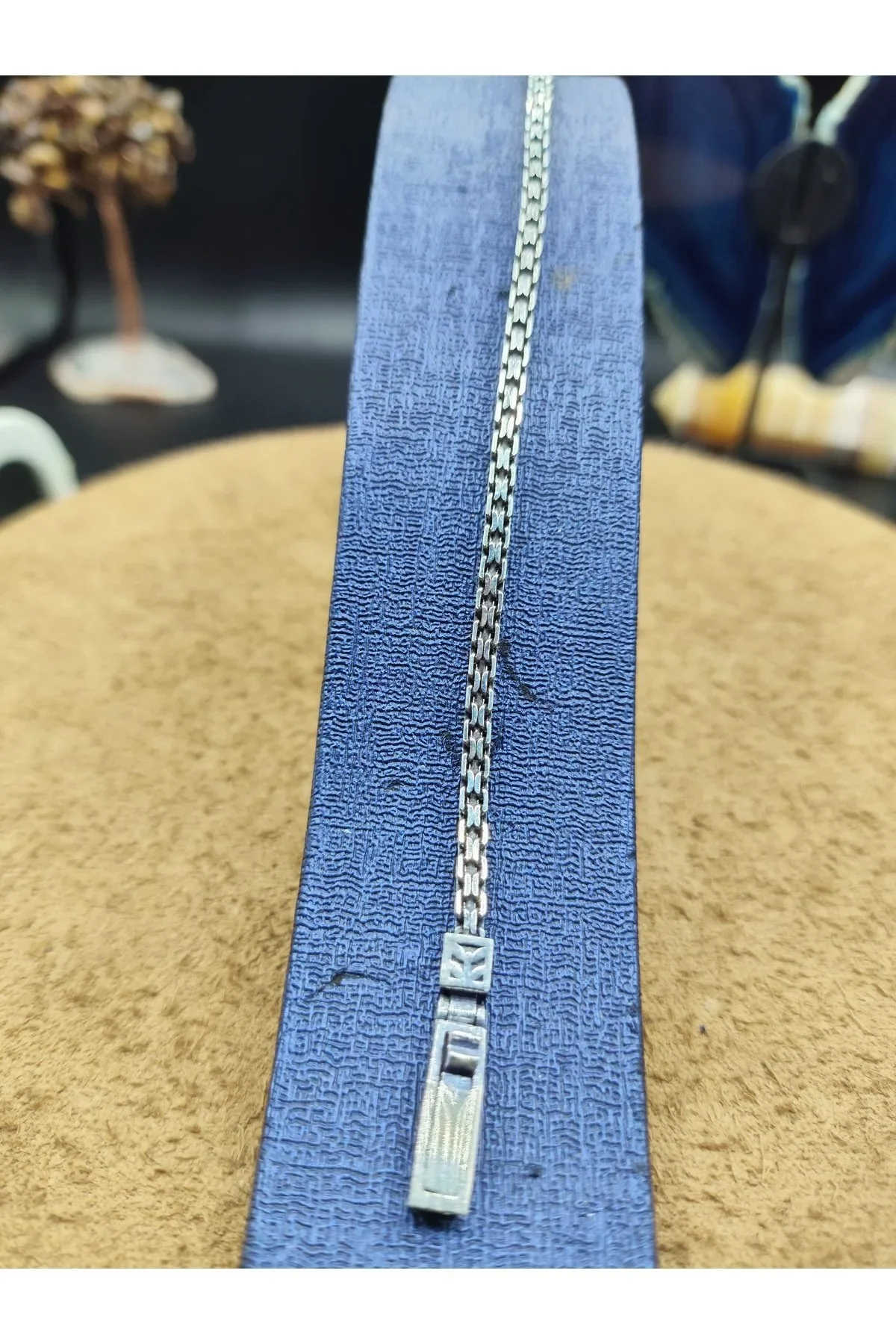 925 Ayar Gümüş Bileklik Kutu Zincir Model 21 cm 7 Gram