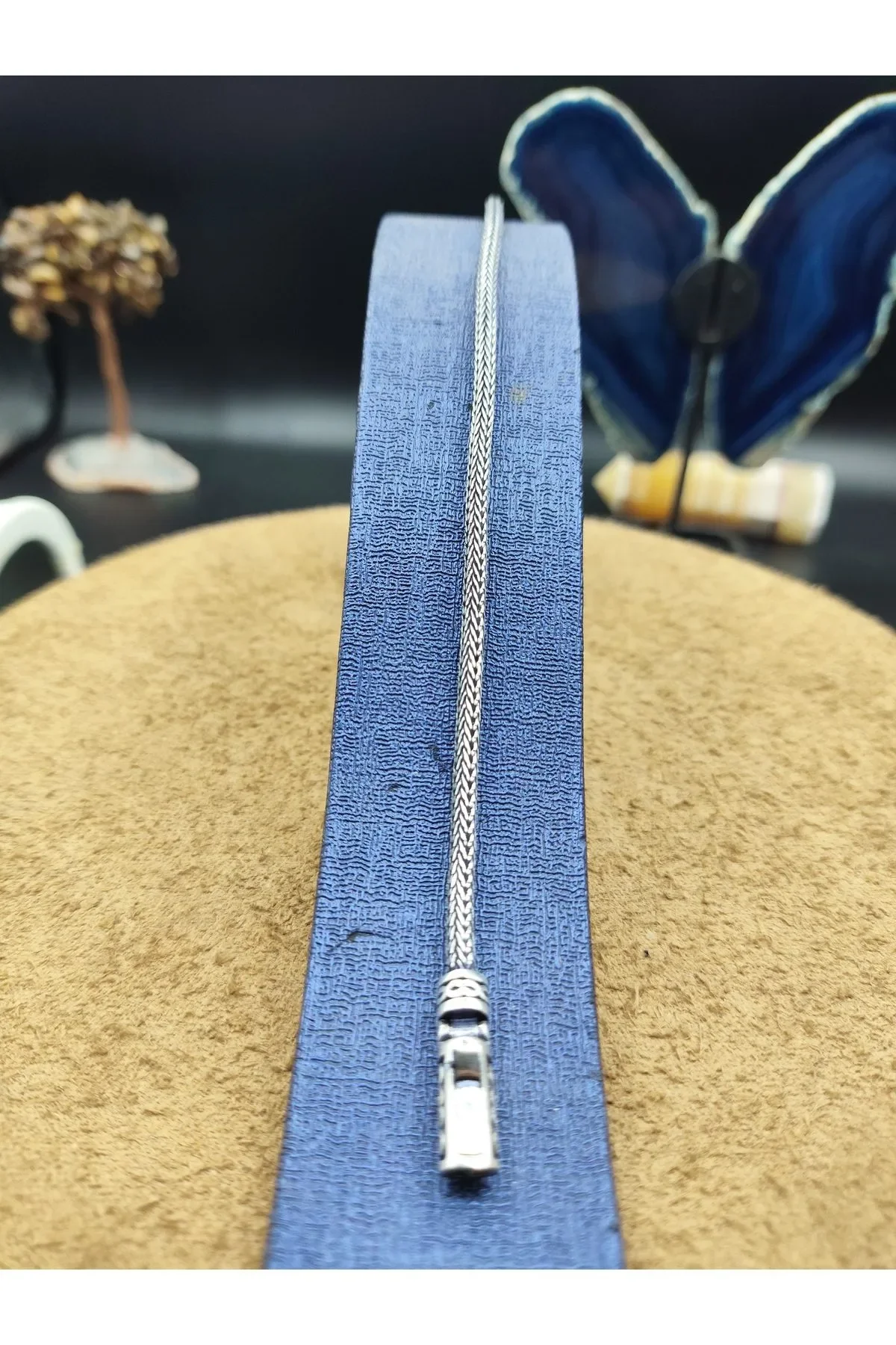 925 Ayar Gümüş Bileklik Tilki Kuyruğu Zincir Model İnce 20 cm 8,5 Gram