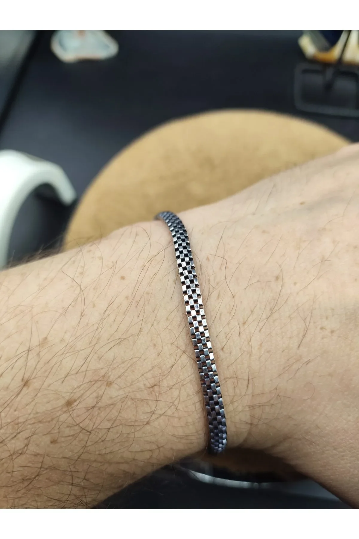 925 Ayar Gümüş Bileklik Dama Zincir Model 20 cm 6 Gram