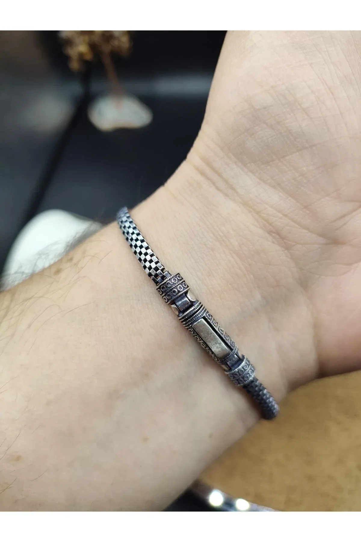 925 Ayar Gümüş Bileklik Dama Zincir Model 20 cm 6 Gram