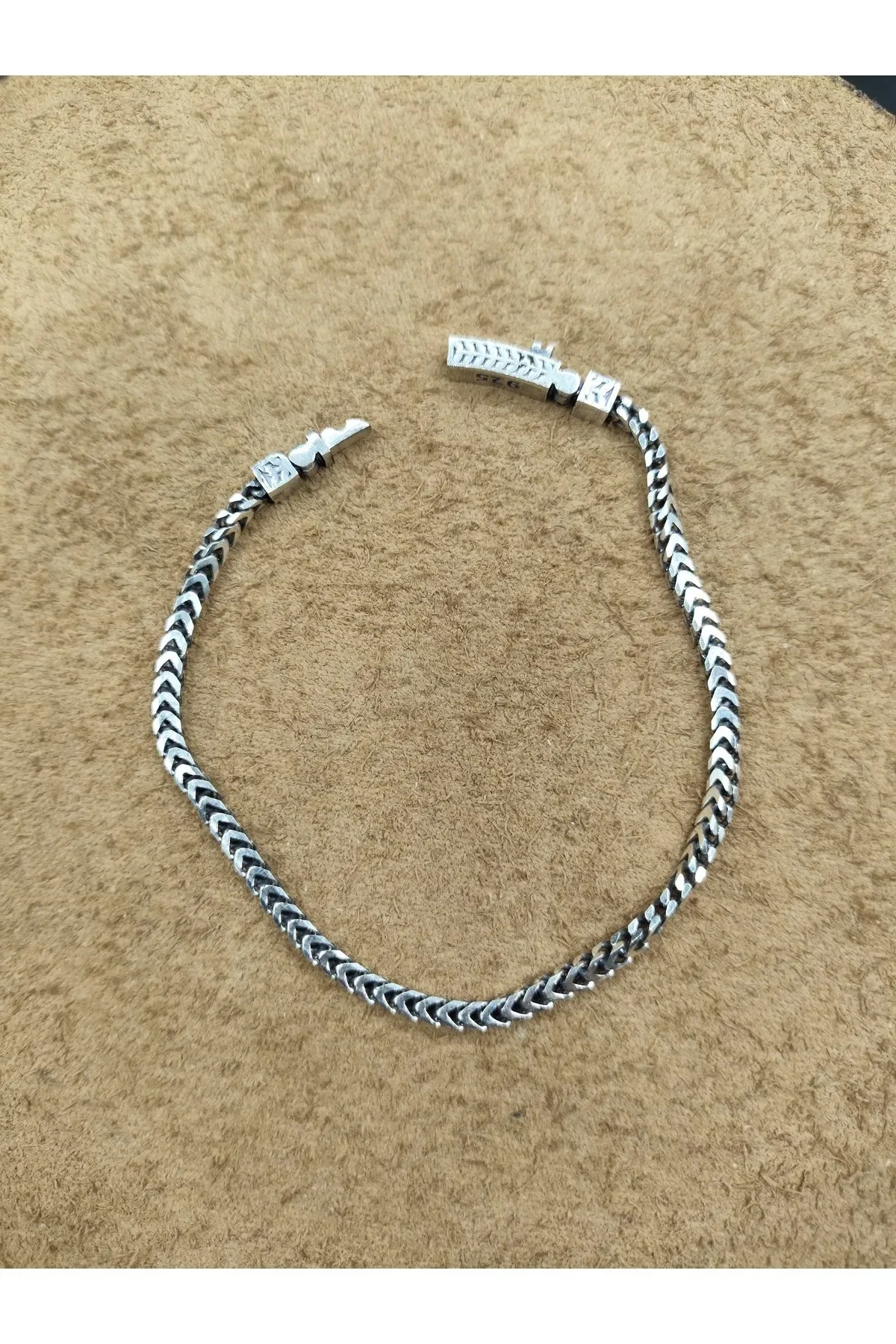 925 Ayar Gümüş Bileklik Balıksırtı Zincir Model 20 cm 8,4 Gram