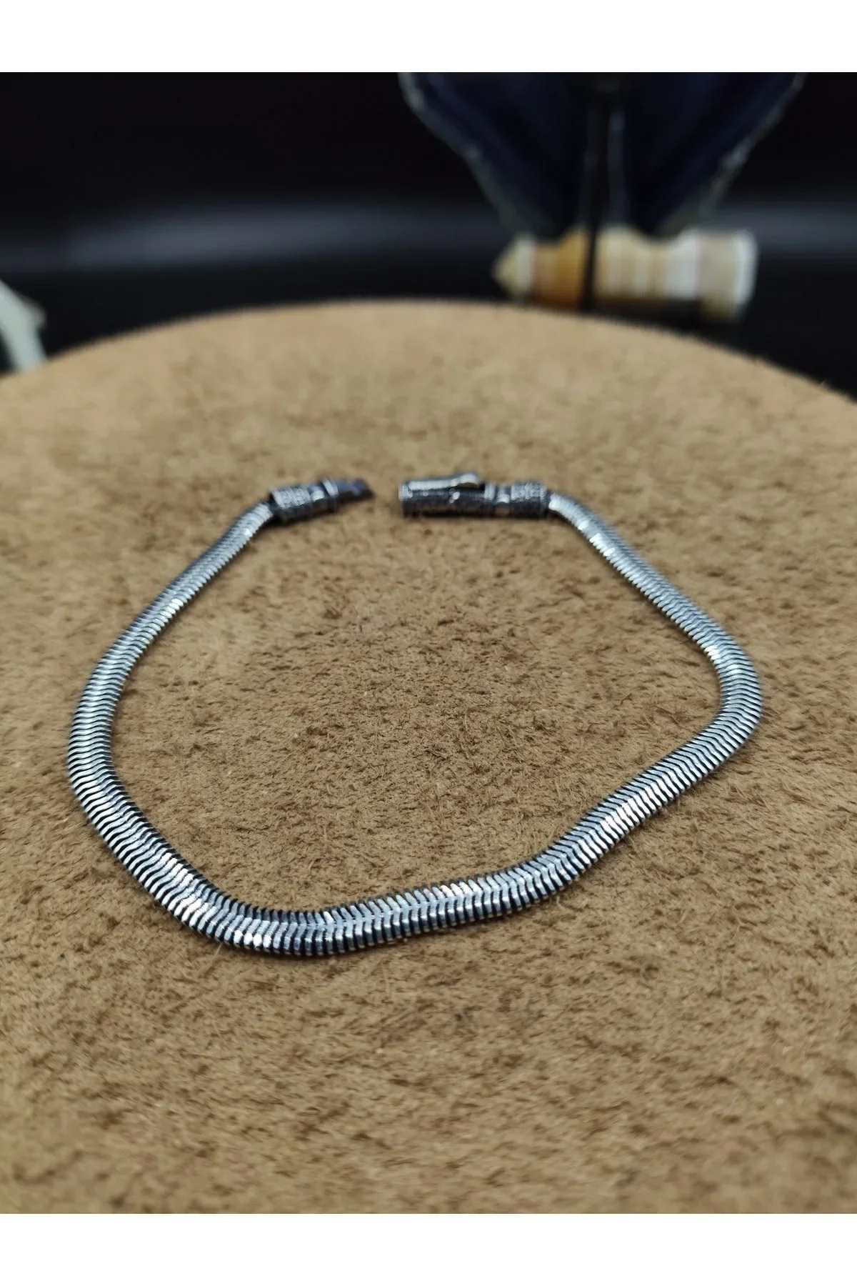 925 Ayar Gümüş Bileklik Yılan Zincir Model 20 cm 7 Gram
