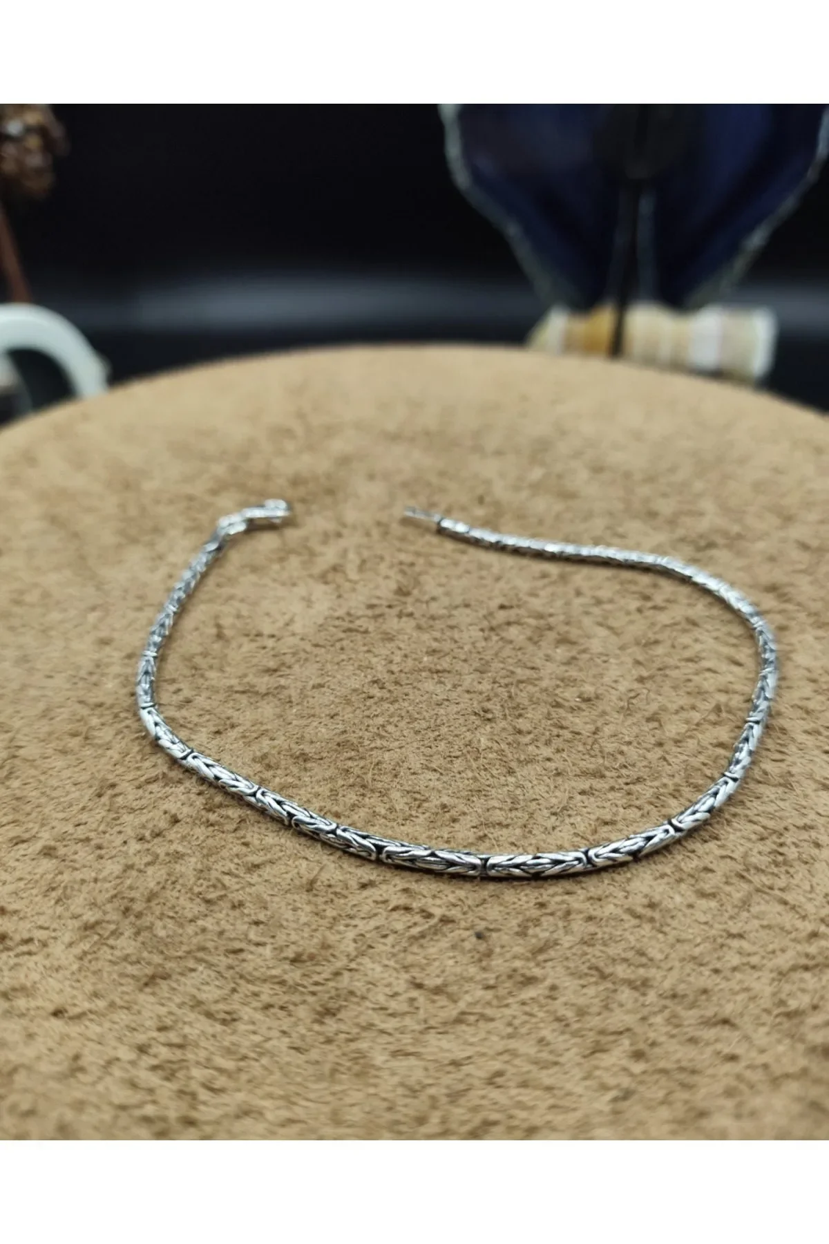 925 Ayar Gümüş Bileklik Kral Zincir Model Sade 20 cm 4,5 Gram