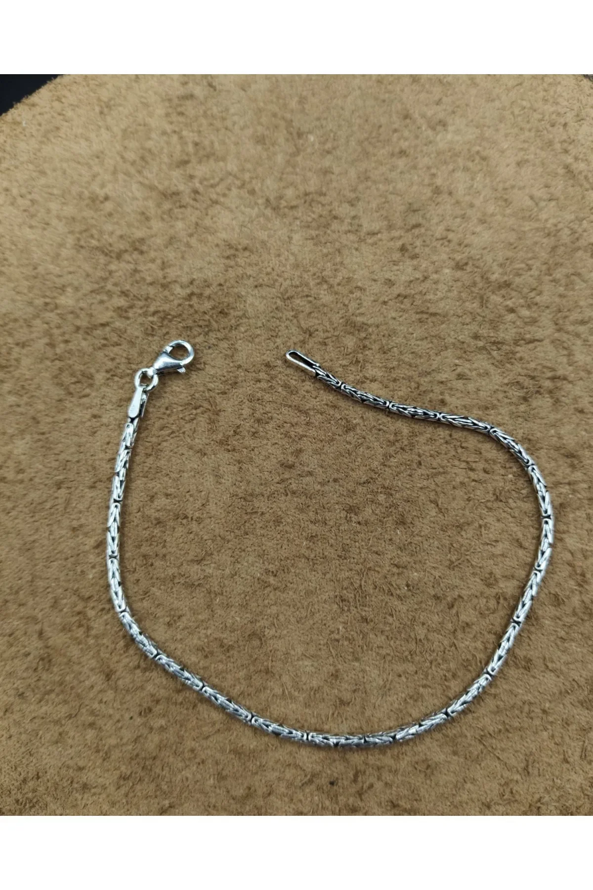 925 Ayar Gümüş Bileklik Kral Zincir Model Sade 20 cm 4,5 Gram