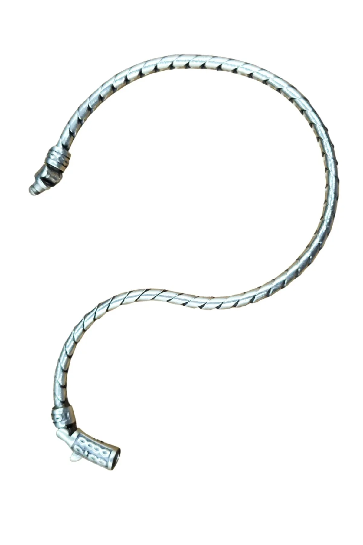 925 Ayar Gümüş Bileklik Erkek Örgü Model Rodyum Kaplama 14,3 Gram