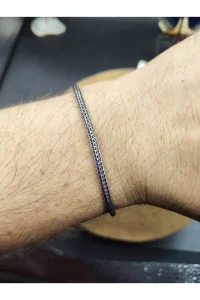 925 Ayar Gümüş Bileklik Tilki Kuyruğu Zincir Model İnce 20 cm 8,5 Gram