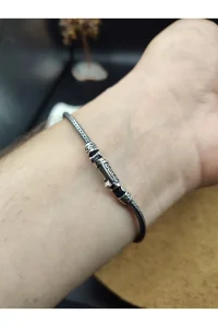 925 Ayar Gümüş Bileklik Tilki Kuyruğu Zincir Model İnce 20 cm 8,5 Gram