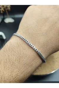925 Ayar Gümüş Bileklik Balıksırtı Zincir Model 20 cm 8,4 Gram