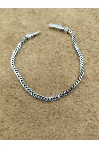 925 Ayar Gümüş Bileklik Balıksırtı Zincir Model 20 cm 8,4 Gram