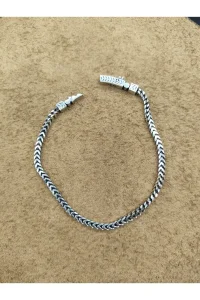 925 Ayar Gümüş Bileklik Balıksırtı Zincir Model 20 cm 8,4 Gram