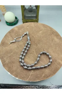925 Ayar Gümüş Tesbih Erkek Fizyon Model El İşçiliği