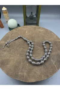 925 Ayar Gümüş Tesbih Oksitli Arpa Kesim Fizyon Model