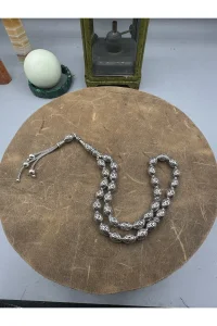 925 Ayar Gümüş Tesbih Oksitli Arpa Kesim Fizyon Model