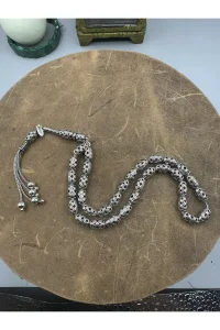 925 Ayar Gümüş Tesbih Fizyon Model El İşçiliği