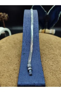 925 Ayar Gümüş Bileklik Yılan Zincir Model 20 cm 7 Gram