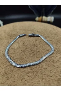 925 Ayar Gümüş Bileklik Yılan Zincir Model 20 cm 7 Gram