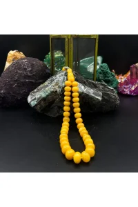 Usta İşçiliği ile El Yapımı Damla Kehribar Tesbih – 20g Kehribar, 9.65g Koleksiyonluk Sanat Eseri