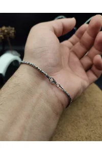 925 Ayar Gümüş Bileklik Kral Zincir Model Sade 20 cm 4,5 Gram