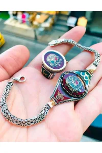 925 Ayar Gümüş Yüzük Bileklik Set Osmanlı Arma Motifli Kral Zincir
