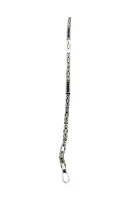 925 Ayar Gümüş Bileklik Kral Zincir Model Siyah Taşlı 21 cm 7,7 Gram