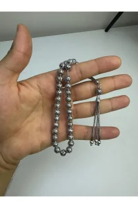 925 Ayar Gümüş Yuvarlak Fizyon Tesbih El Yapımı