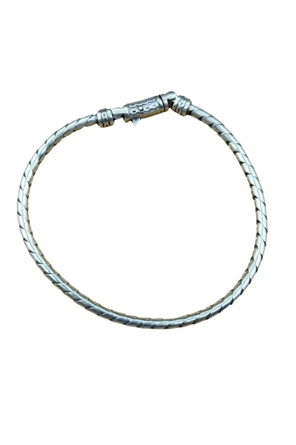 925 Ayar Gümüş Bileklik Erkek Örgü Model Rodyum Kaplama 14,3 Gram